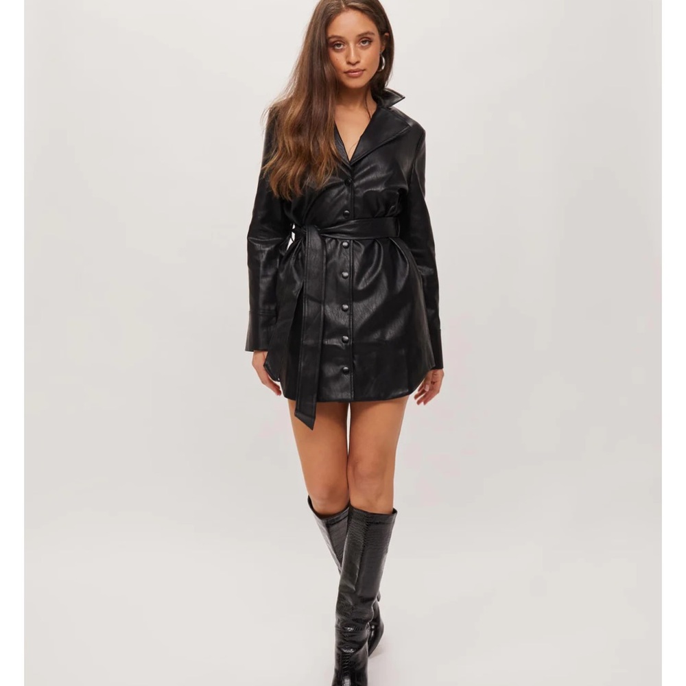 Backyard Roses Leather Elizabeth Jacket Dress - Picture 2 of 5